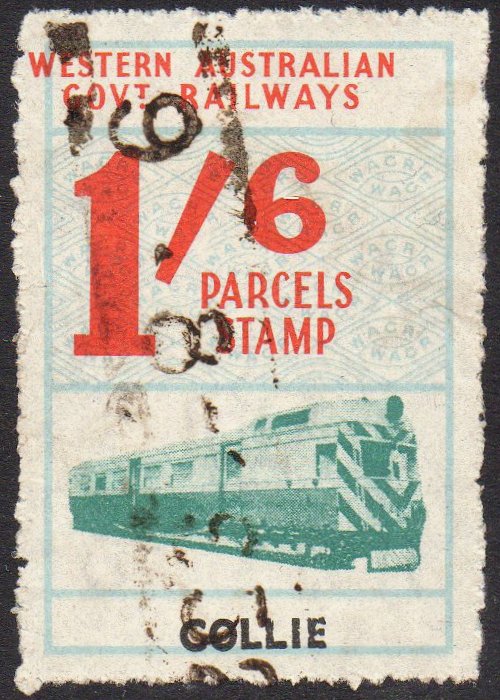 Western Australia Railway Parcels Stamps First Issue register shifts